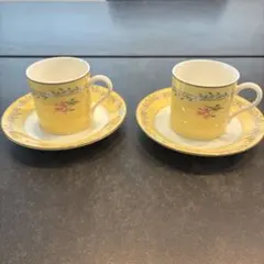 Tiffany & Co. ピンクチューリップ カップ・ソーサー 2個セット