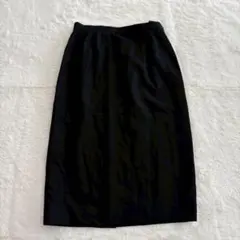 タイトスカート　ウール　フォーマル　スカート　M ブラック　ひざ丈