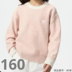 新品未使用 UNIQLO KAWS スフレヤーンセーター pink 160cm