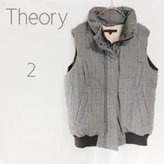 theoryセオリー ベスト　グレンチェック ノースリーブ ダウン ベスト 2