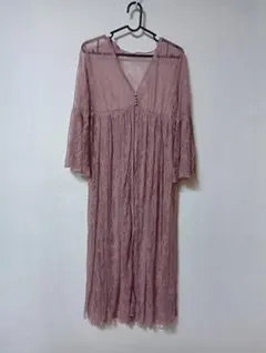 REVEYU レース ロングカーディガン ワンピース