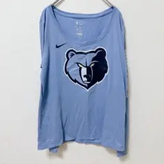 NIKE NBA ナイキ 長袖Tシャツ M 水色 綿 スポーツ