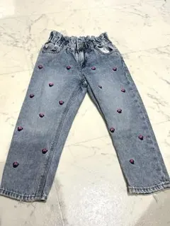 Disney ハート刺繍デニムパンツ