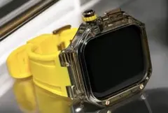 46mm☆BY1アップルウォッチラバーベルトカバーApple Watchバンド