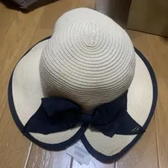 Desssin 麦わら帽子 ベージュ/ネイビー