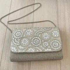 グリーンレーベルリラクシング/ ビーズクラッチバッグ