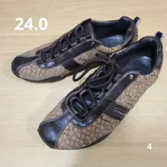 極美品✨コーチ KATHLEEN シグネチャー柄 スニーカー 24.5 箱付き