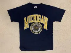 Michigan University Tシャツ M ネイビーＭ