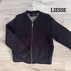 【liesse】リエス　黒　スウェット ジャンバー　ジャケット　羽織り