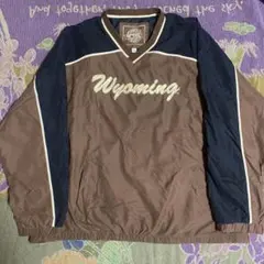 ナイロン プルオーバー ジャケット 古着 ブラウン XXL