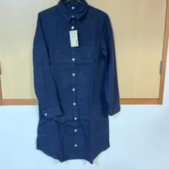 無印良品　オーガニックコットン二重ガーゼ　シャツワンピース S