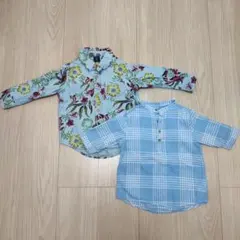 ZARA チェック 七分袖 babyGAP 花柄 長袖 綿 シャツ まとめ売り
