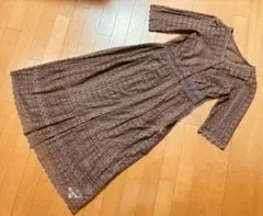 新品☆ ウィルセレクションの総レース5分袖ロングワンピース（ペチコート付き）