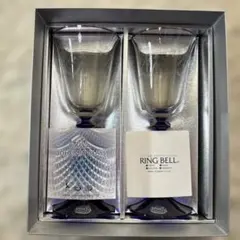 新品未使用！LASKA★クリアxブルー◎Bohemia glass2個セット★