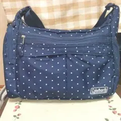 Coleman ドット柄 ショルダーバッグ ネイビー