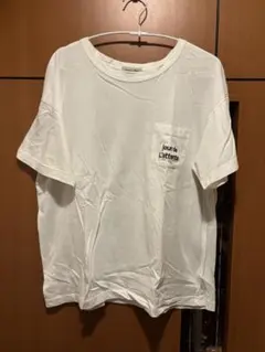 サマンサモスモス オーガニックコットン　ロゴ刺繍　Tシャツ オフホワイト　新品