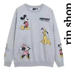 ミッキー ドナルド ミニー 刺繍トレーナー ディズニー デイジー オーバーサイズ
