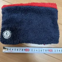 スヌーピー　ネックウォーマー　紺色　赤色