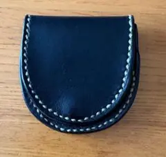 ハンドメイド⭐️レザーコインケース ⭐️馬蹄型 8cm✖️7.5cm ポケット有り