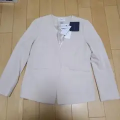 【新品未使用】オペークドットクリップ ベージュジャケット　S　(注意事項あり！)