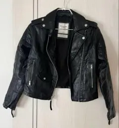Abercrombie&Fitchブラック ライダースジャケット Sサイズ