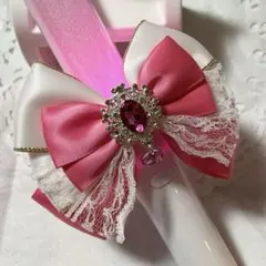 ハンドメイド＊ペンライトリボン＊キンブレリボン＊推し活＊ピンク＊No12