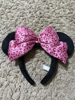 ミニー カチューシャ ヒョウ柄 ピンク レオパード ディズニー