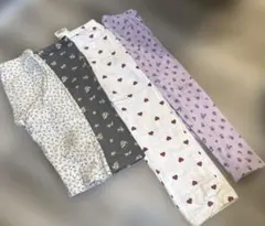 最終値下　110〜120 ユニクロ　キッズレギンス 4点セット　女の子　ハート柄