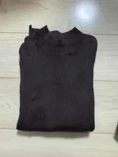 GU リブハイネック　ブラウン　S