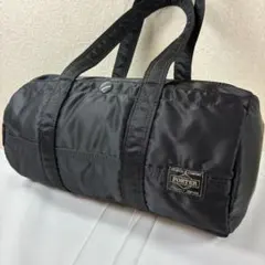 [未使用級] PORTER　タンカー　ドラムバッグ　ミニボストン　S　ブラック