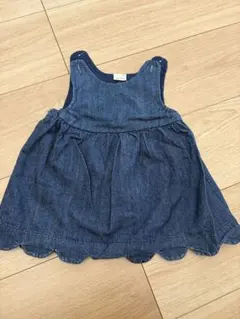 petit main デニム ワンピース ノースリーブ