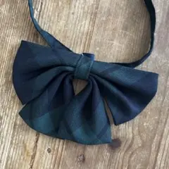 ラルフローレン 緑チェックリボンタイ RALPH LAUREN フォーマル卒業式