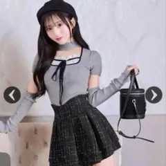 ミシェルマカロン 美脚スカート ツイードスカート S