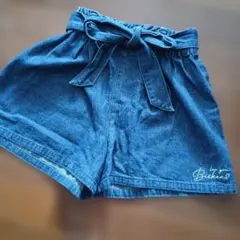 デニム　 リボン　ショートパンツ　140