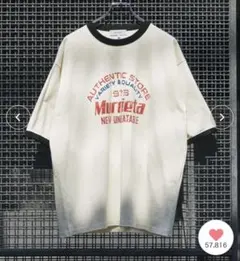 MONO-MART ヴィンテージロゴ リンガーTシャツ アイボリーのサムネイル
