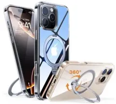 TORRAS iPhone 16 Pro Max 用 ケース ゼンマイ式スタンド