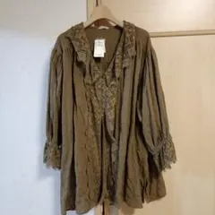 サマンサモスモス　 レース付き 長袖シャツ