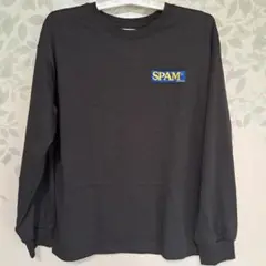 SPAMブランド 長袖Tシャツ 黒
