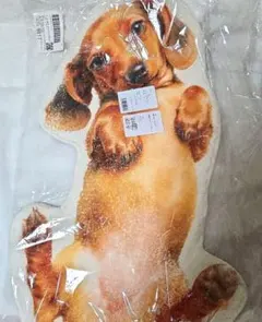 もこもこ起毛　おなかなで要求 犬デザインマット　ダックスちゃん