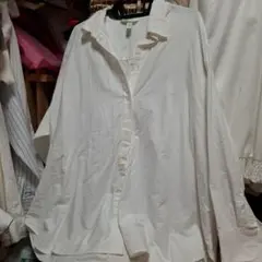 H&M ホワイト 長袖シャツ US XL