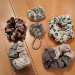 ファーシュシュ ブラウン系 フリーサイズ