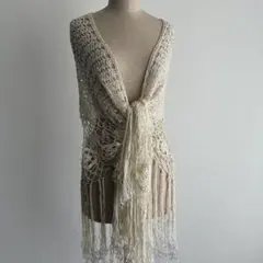 Vintage Knit shawl ponchoのサムネイル