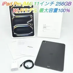 即配【美品】iPad Pro (M4) 11インチ 256GB 最大容量100％