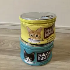 猫缶ポーチ フェリシモ 猫部 ハチワレ & 茶トラ 2個セット【中古】のサムネイル