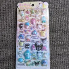 うるちゅるポップシール　ハローキティ　ポチャッコ　バッドばつ丸　ハンギョドン他