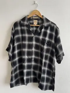 sanca グレンチェック オープンカラーシャツ 18ss