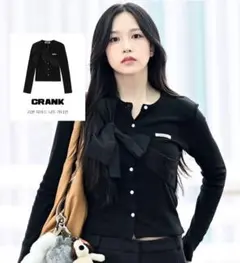 新品タグ付き　crank CRANKカーディガン　クランク　リボン　ニット