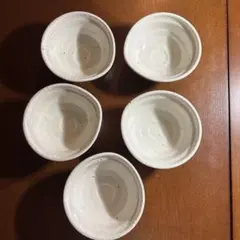 たち吉　白釉　中鉢揃　5枚セット　丼ぶり　煮物鉢　多用鉢