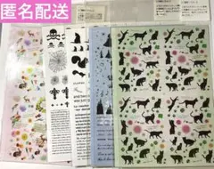 レジン　デザインシート　シルエット　5枚