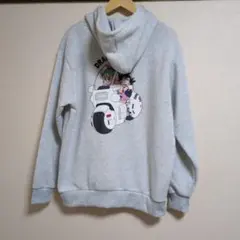 ドラゴンボール ライトグレー パーカー 孫悟空＆ブルマ